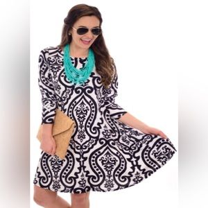 Cute Dress, Juniors Hawaiian, Boho A Line 3/4 Sleeve Dressy Round Neck Medium